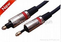 TJ1042 pof connector toslink plug to mini plug fiber optical cable