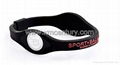 silicone rubber balance wristbands black