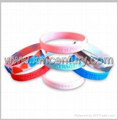 camouflage silicone rubber balance wristbands