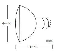 LED SPOTLIGHT GU10 SMD 2W 2