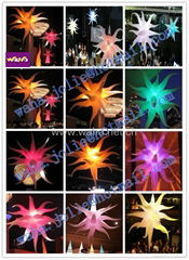 ceremony/event/party/birthday/wedding inflatable star decoration with led light 