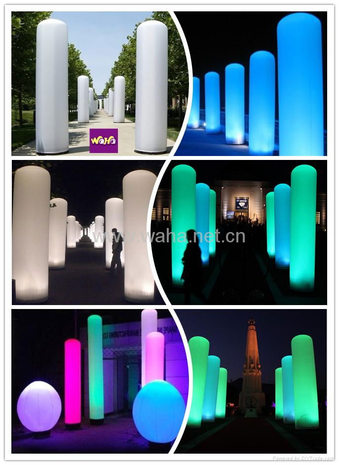 hot selling inflatable column/pillars decoration with led light for event party 