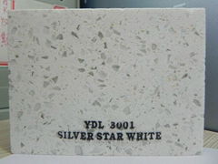 Quartz Stone Slab for Worktop/Silver Star White