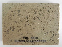 Quartz Stone Slab for Worktop/Silver Star Coffee