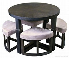 Round Breakfast Table With 4 Stools (X-D205)