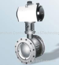 Pneumatic eccentric half ball valve