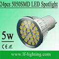 24PCS 5050 SMD GU10 LED