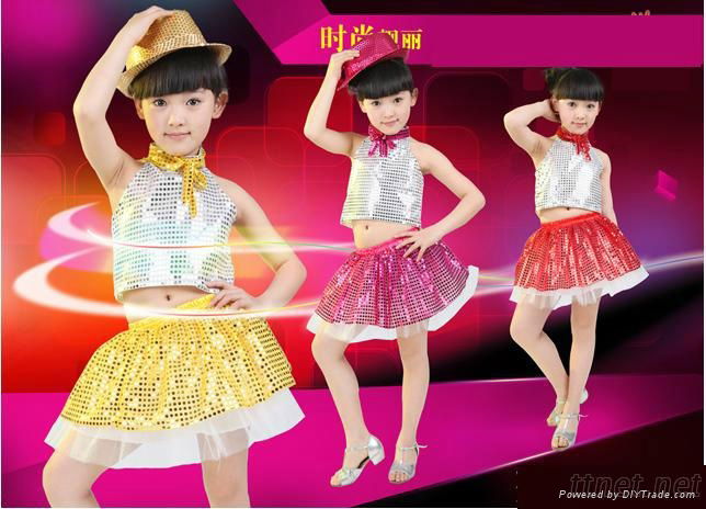 Children Dance Dress, Girls Latin Cosume, Kids Dancewear