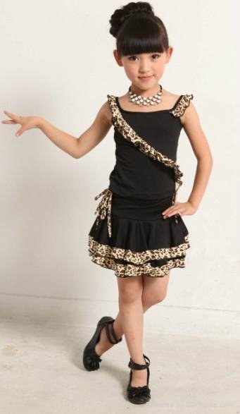 Children Dance Dress, Girls Latin Cosume, Kids Dancewear 4