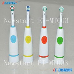 New music toothbrush battery operated electric rotating toothbrushes