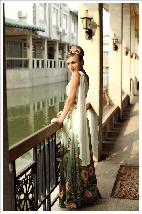 2012New Doris Evening dress,printing,Silk chiffon,10pcs/set,wholesale and retail 2