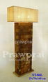 Rectangular Fabric Shade On Solid Wood Joint Floor Lamp Wholesale & Retail