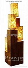 Modern Stack Light Wooden Art Floor Lamp 