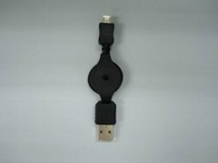 Usb to micro usb retractable cable 