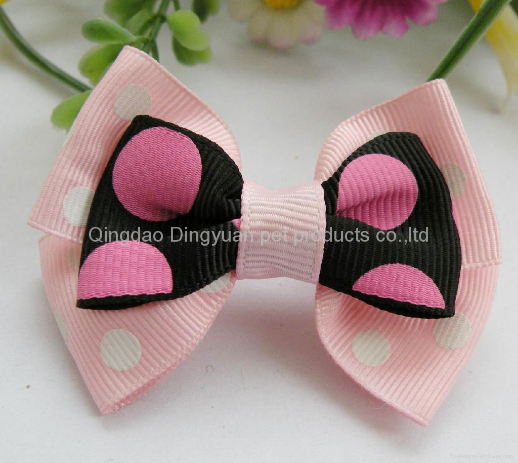 100% Hand Sewn Pet Hair Bow dog bows dog grooming 3