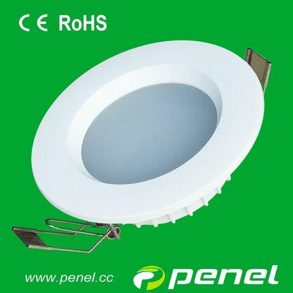 White frame 6w led downlight SMD led recessed downlight 14pcs SMD5730  2