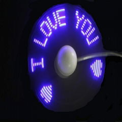 led usb fan with message