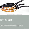 3pcs aluminum frypan set 3