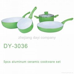 5pcs aluminum ceramic cookware set