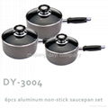 6pcs aluminum non-stick saucepan set