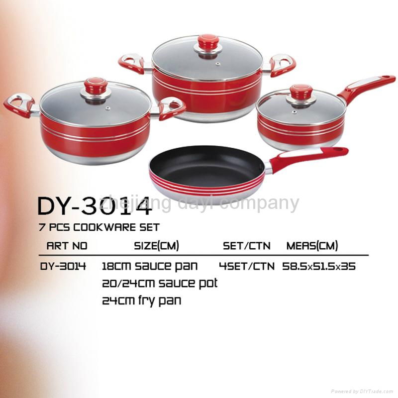 7pcs aluminum cookware set