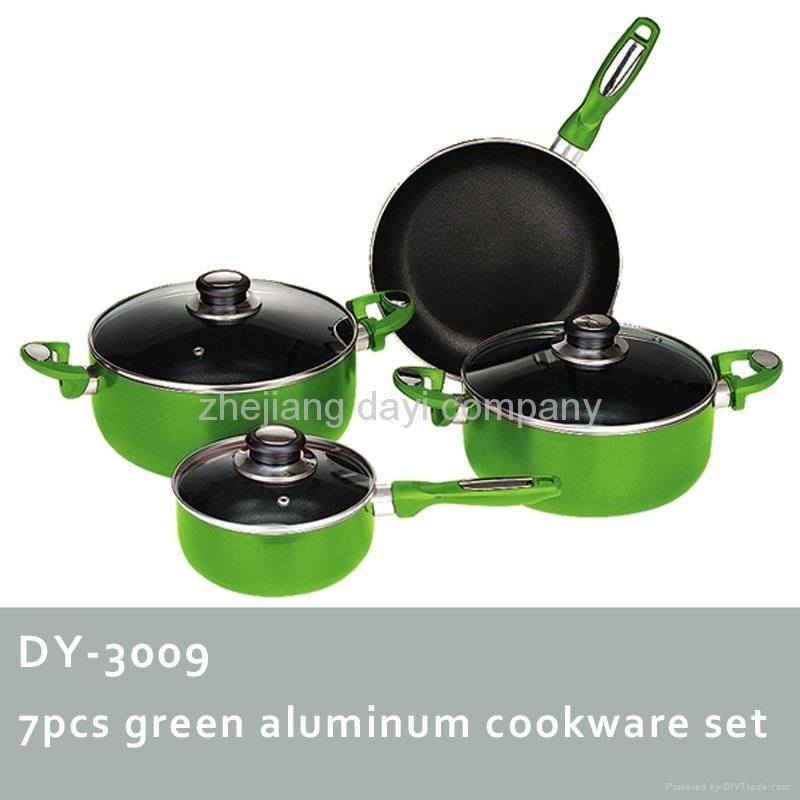 7pcs aluminum non-stick cookware set 5