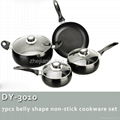 7pcs belly shape non-stick cookware set 1