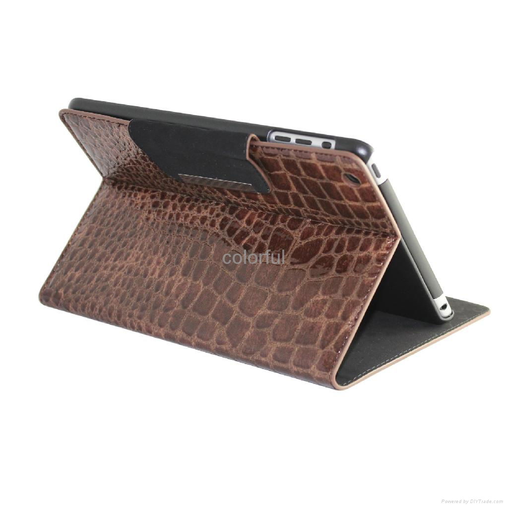 water wave style leather case cover for ipad mini 4