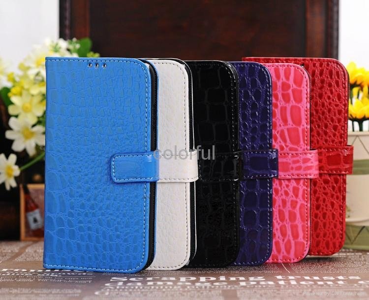 New arrivel Crocodile pattern stand Flip Cover Leather wallet case for Samsung G