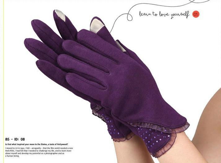 Women Winter Touch Screen Gloves lace For Capasitive Device Tablet Phone iPhone