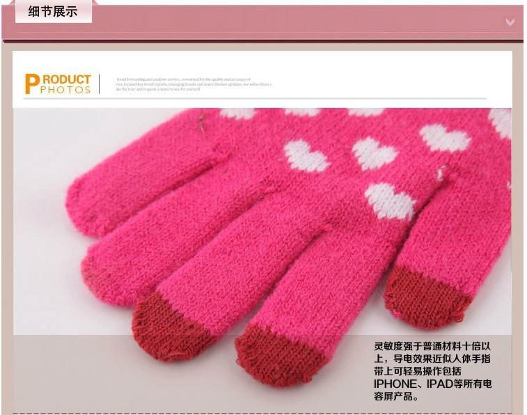 Fashion Thicken glove Ladies' Gloves Winter Autumn Warm Luvas Touch Screen 2