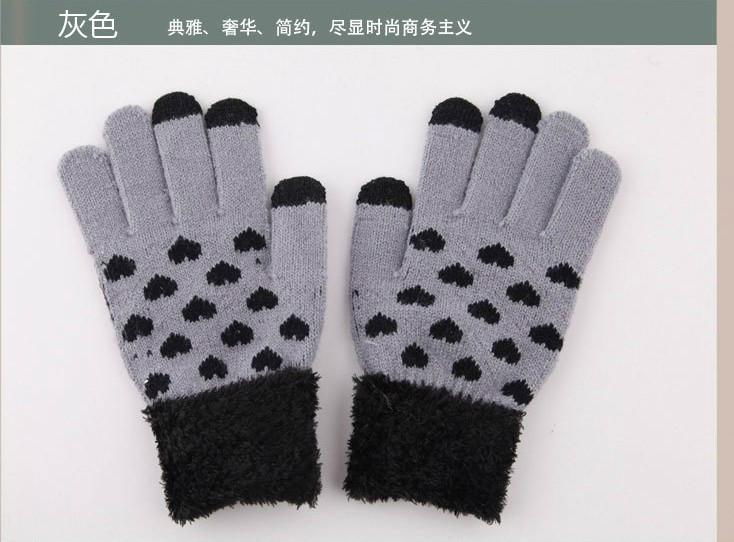 Fashion Thicken glove Ladies' Gloves Winter Autumn Warm Luvas Touch Screen 5