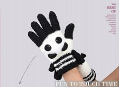 Warm Outdoors Luvas Touch Screen Fitness Gloves With Panda Rabbit Cat