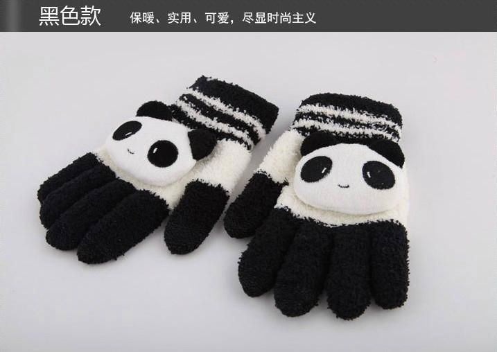Warm Outdoors Luvas Touch Screen Fitness Gloves With Panda Rabbit Cat  5