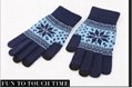  Women Men Winter Touch Screen Gloves Rabit Fur Kint For Capasitive Device Table 2