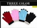 Touch screen gloves female male capacitance screen touch solid color touch scree 4