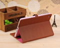 Toothpick pattern hardware PU case for ipad mini ,with holder for mini ipad leat 5