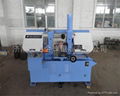 Double column strap sawing machine