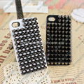 Silver Punk Pyramid Studded Style Studs Rivet Hard Cell Back Case for iPhone 5  1