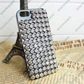 Silver Punk Pyramid Studded Style Studs Rivet Hard Cell Back Case for iPhone 5  3