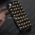 Design Metal Nails Rivets cell phone cases cover for iphone 5 4s  