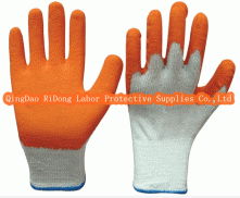 10G Cotton Latex Crinkle Gloves