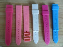 Watch Band Silicone Rubber Watch Strap with Debosssed HELLO KITTY