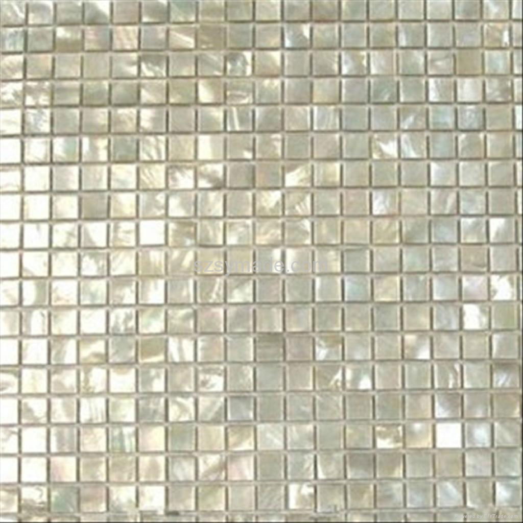mother of pearl white mosaic sea shell mosaic 