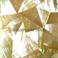 Yellow mother of pearl mosaic tiles