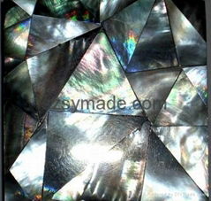 Black mother of pearl shell mosaic seashell mosaic tiles bathroom mosaic tiles 