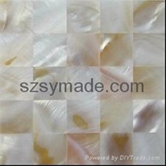 River shell tile mother of pearl mosaic, interior decoration panel