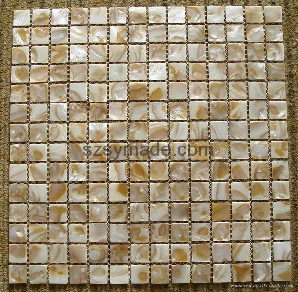 River shell tile mother of pearl mosaic, interior decoration panel 2