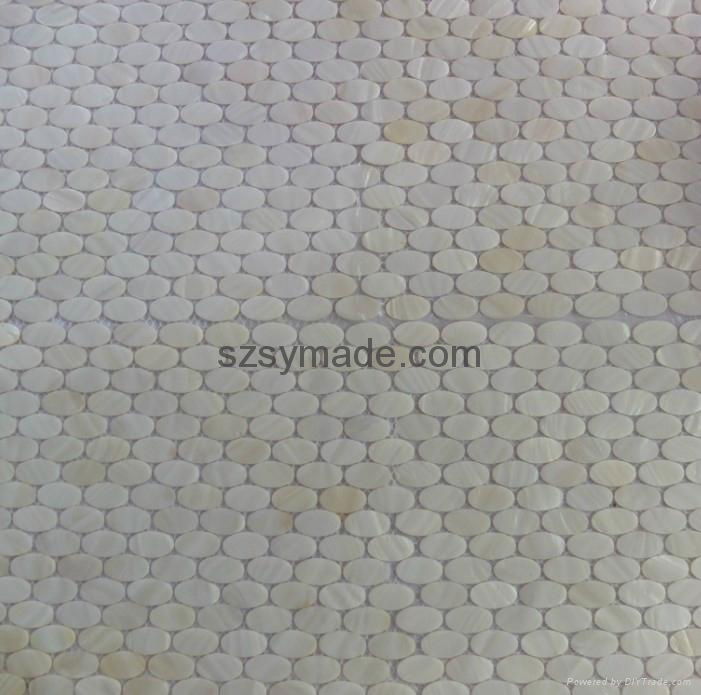 Hexagon pearl sheet super white bathroom mosaics 2