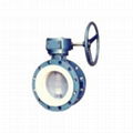 Flanged Teflon Lined Concentric Disc Butterfly Valve 1